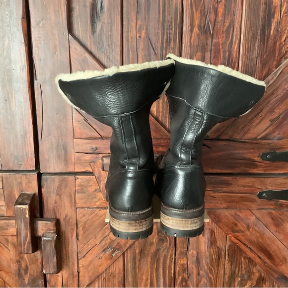 Coach Black Leather Shearling Booties Women’s - Picture 10 of 10